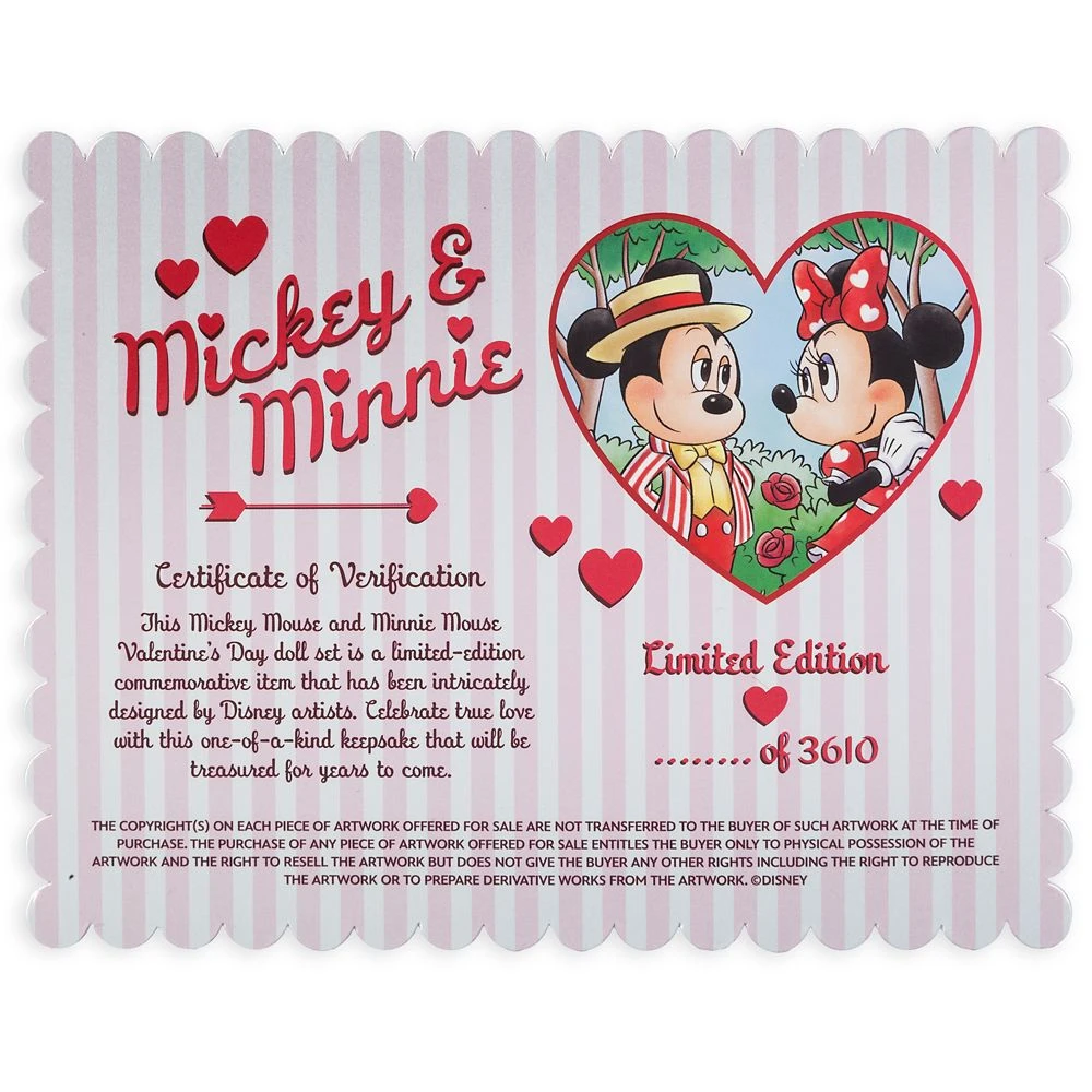 Disney Mickey Mouse And Minnie Mouse Valentine's Day Limited Edition Doll Set – 12'' 10 Disney Mickey Mouse And Minnie Mouse Valentine's Day Limited Edition Doll Set – 12'' - Image 8