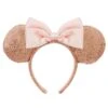 Disney Minnie Mouse Sequin Ear Headband For Adults – Rose Gold & Pink -Disney 2021059554748