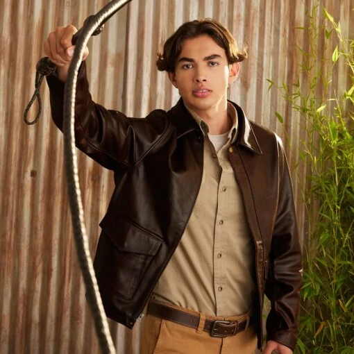 Disney Indiana Jones Leather Jacket For Adults - Image 8