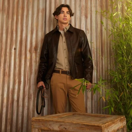 Disney Indiana Jones Leather Jacket For Adults - Image 9