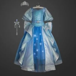 Disney Cinderella Light-Up Costume For Kids With Interactive Light-Up Wand And Tiara By A Leading Role -Disney 2841107379256 2