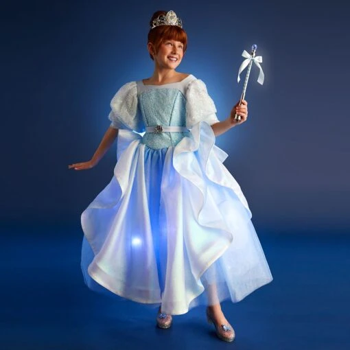 Disney Cinderella Light-Up Costume For Kids With Interactive Light-Up Wand And Tiara By A Leading Role - Image 10
