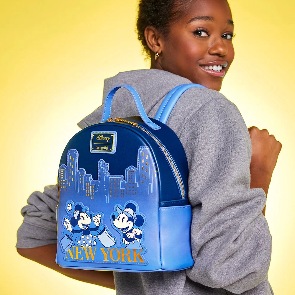 Disney Mickey Mouse And Minnie Mouse New York Loungefly Mini Backpack 4 Disney Mickey Mouse And Minnie Mouse New York Loungefly Mini Backpack - Image 2