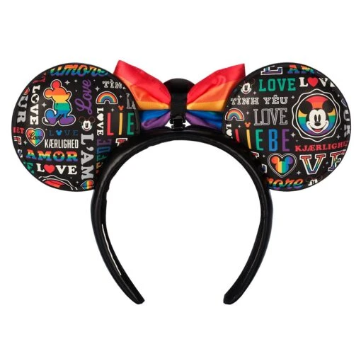 Mickey Mouse ''Love'' Ear Headband For Adults – Disney Pride Collection - Image 3
