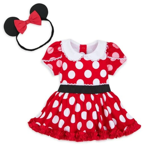 Disney Minnie Mouse Costume Bodysuit For Baby – Red - Image 2
