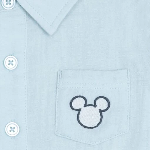 Disney Mickey Mouse Icon Woven Shirt And Pants Set For Baby - Image 3
