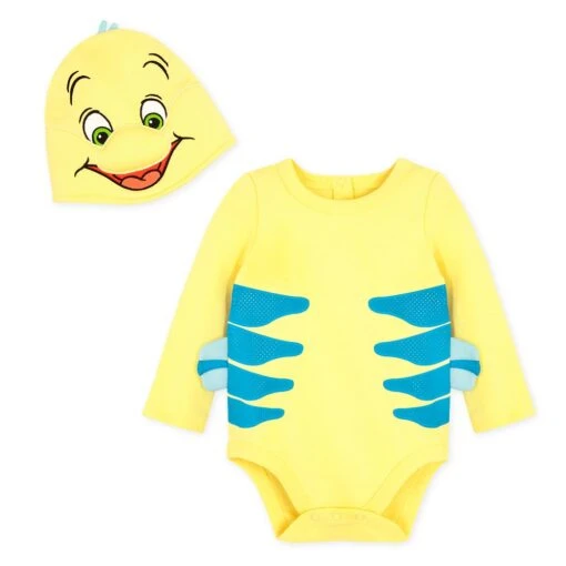 Disney Flounder Costume Bodysuit For Baby – The Little Mermaid - Image 2