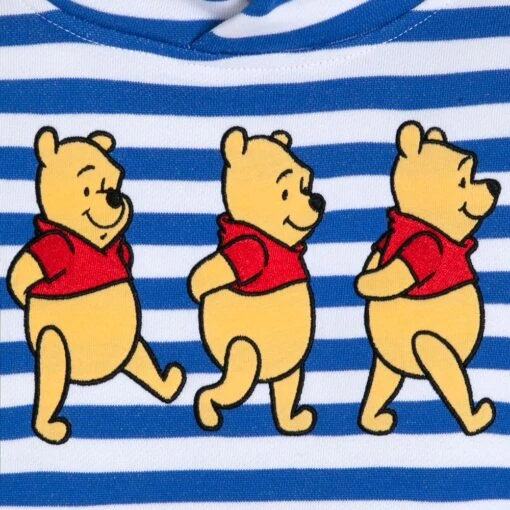 Disney Winnie The Pooh Striped Pullover Hoodie For Kids - Image 4