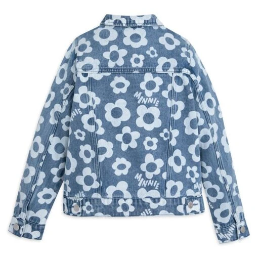 Disney Minnie Mouse Floral Denim Jacket For Girls - Image 3