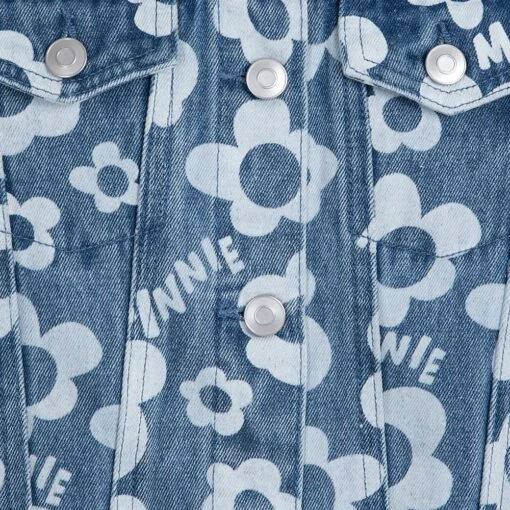 Disney Minnie Mouse Floral Denim Jacket For Girls - Image 6