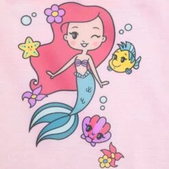 Disney Ariel And Flounder Nightshirt For Girls – The Little Mermaid -Disney 5005057390001 1