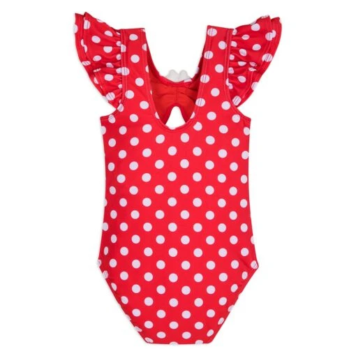 Disney Minnie Mouse Red Polka Dot Swimsuit For Girls - Image 3
