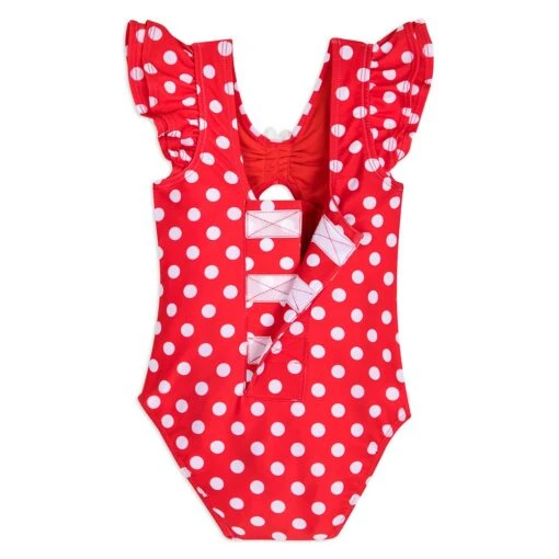 Disney Minnie Mouse Polka Dot Adaptive Swimsuit For Girls - Image 4