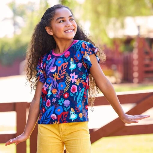 Disney Alice In Wonderland Fashion T-Shirt For Girls - Image 2