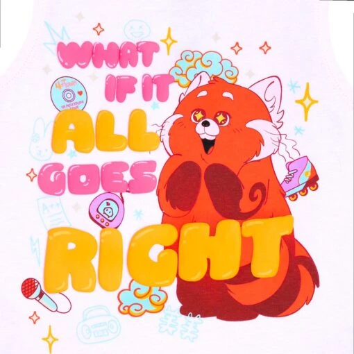 Disney Panda Mei Fashion Tank Top For Girls – Turning Red - Image 2