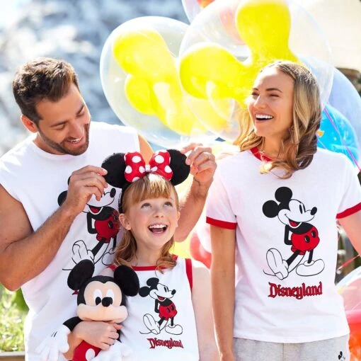 Mickey Mouse Standing Family Matching Tank Top For Girls – Disneyland - Image 2