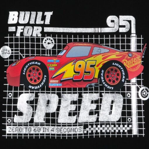 Disney Lightning McQueen ''Built For Speed'' T-Shirt For Kids – Cars - Image 2