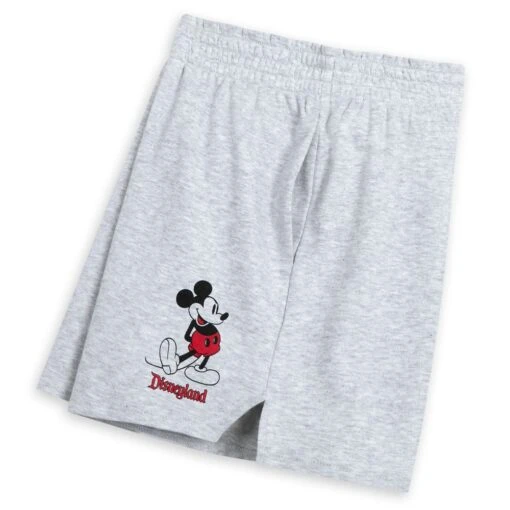 Mickey Mouse Standing Family Matching Shorts For Women – Disneyland – Gray - Image 3