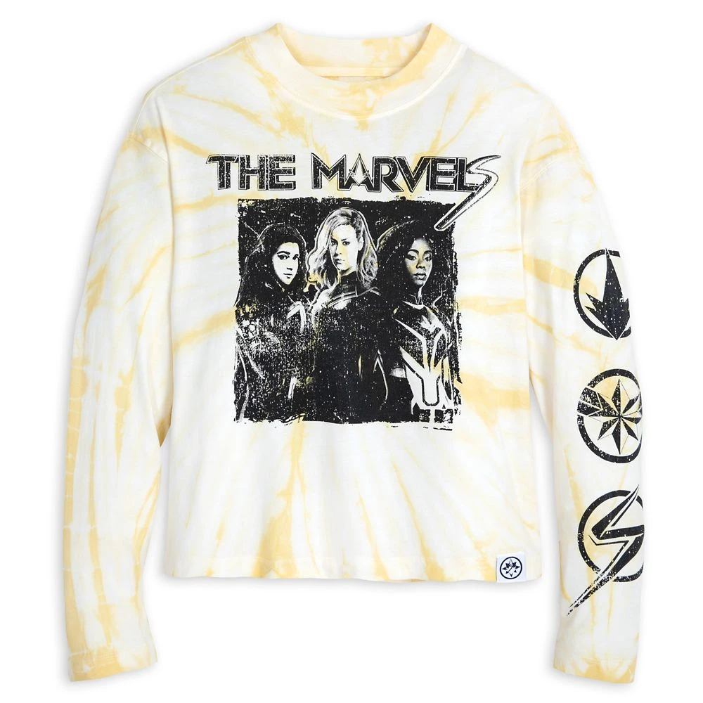 Disney The Marvels Long Sleeve Tie-Dye T-Shirt For Women 3 Disney The Marvels Long Sleeve Tie-Dye T-Shirt For Women