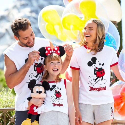 Mickey Mouse Standing Ringer T-Shirt For Women – Disneyland - Image 4