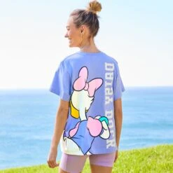 Disney Daisy Duck Back To Front T-Shirt For Women -Disney 5106106030188 2
