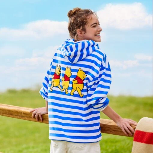 Disney Winnie The Pooh Striped Pullover Hoodie For Adults - Image 2
