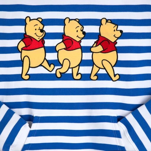Disney Winnie The Pooh Striped Pullover Hoodie For Adults - Image 4