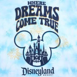 Mickey Mouse Icon And Sleeping Beauty Castle Long Sleeve Tie-Dye T-Shirt For Adults – Disneyland -Disney 5205048020223 1