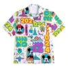 Mickey And Minnie Mouse Woven Shirt For Adults – Disneyland 2024 -Disney 5205057810034