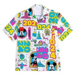 Mickey And Minnie Mouse Woven Shirt For Adults – Disneyland 2024