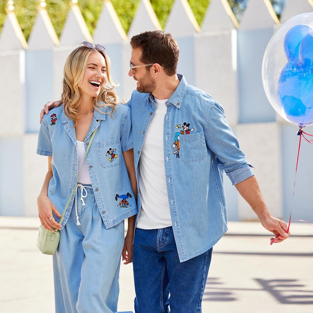 Disney Mickey Mouse And Friends Denim Shirt For Adults 8 Disney Mickey Mouse And Friends Denim Shirt For Adults - Image 6