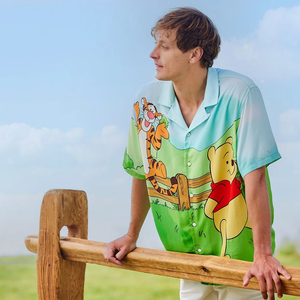 Disney Winnie The Pooh And Pals Woven Shirt For Adults 4 Disney Winnie The Pooh And Pals Woven Shirt For Adults - Image 2