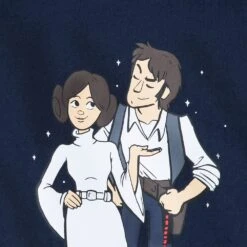 Disney Princess Leia And Han Solo ''I Know'' Couples Spirit Jersey For Adults – Star Wars – Navy -Disney 5302058380057 2