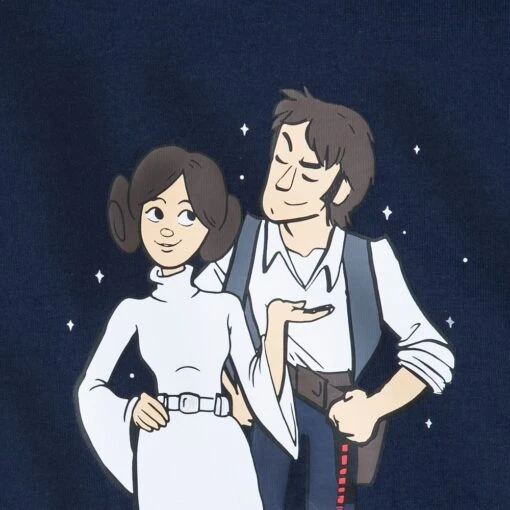 Disney Princess Leia And Han Solo ''I Know'' Couples Spirit Jersey For Adults – Star Wars – Navy - Image 3