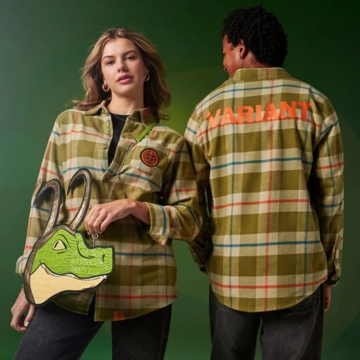 Disney Loki Flannel Shirt For Adults By Cakeworthy - Image 2