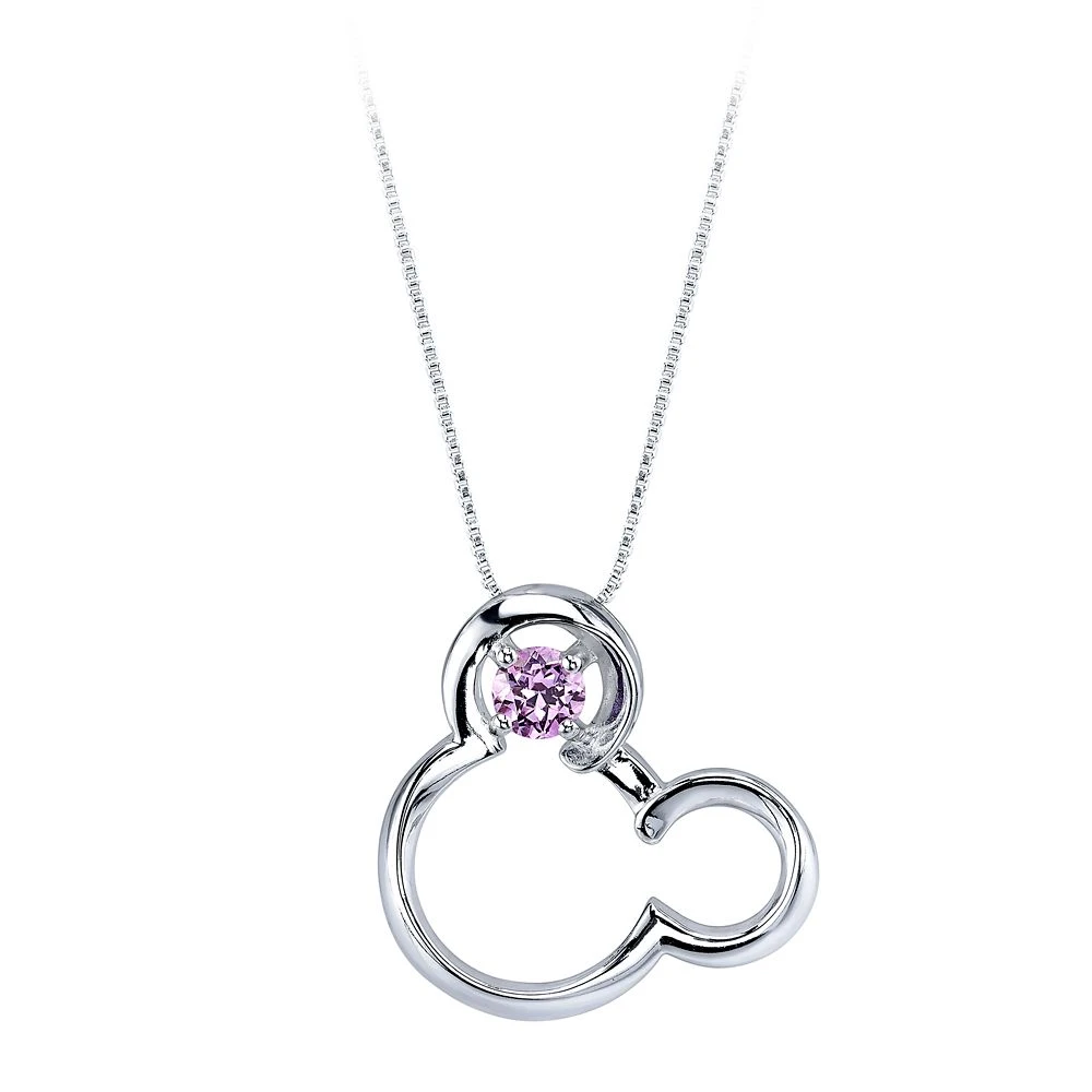 Disney Mickey Mouse June Birthstone Necklace For Women – Light Amethyst 3 Disney Mickey Mouse June Birthstone Necklace For Women – Light Amethyst