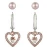 Disney Minnie Mouse Rose Gold Earring Set -Disney 6730058013422