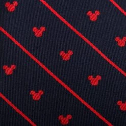 Disney Mickey Mouse Icon Navy Pinstripe Tie For Men -Disney 6730059363201 2