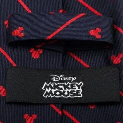 Disney Mickey Mouse Icon Navy Pinstripe Tie For Men -Disney 6730059363201 3