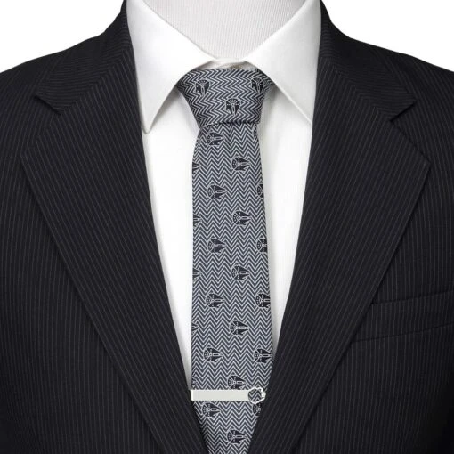 Disney Millennium Falcon Herringbone Blue Silk Tie For Adults – Star Wars - Image 5