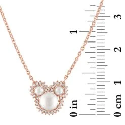Disney Mickey Mouse Icon Pearl Necklace By Rebecca Hook – Rose Gold -Disney 7002057283843 1