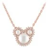 Disney Mickey Mouse Icon Pearl Necklace By Rebecca Hook – Rose Gold -Disney 7002057283843