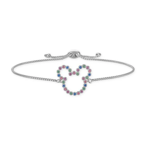 Disney Mickey Mouse Icon Multi-Colored Gems Bracelet By Rebecca Hook