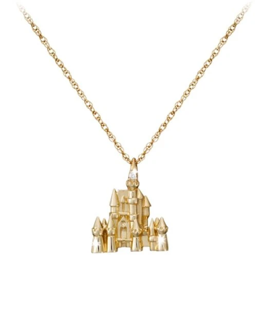 Disney Castle Necklace – 18 Karat Gold And Diamond - Image 2