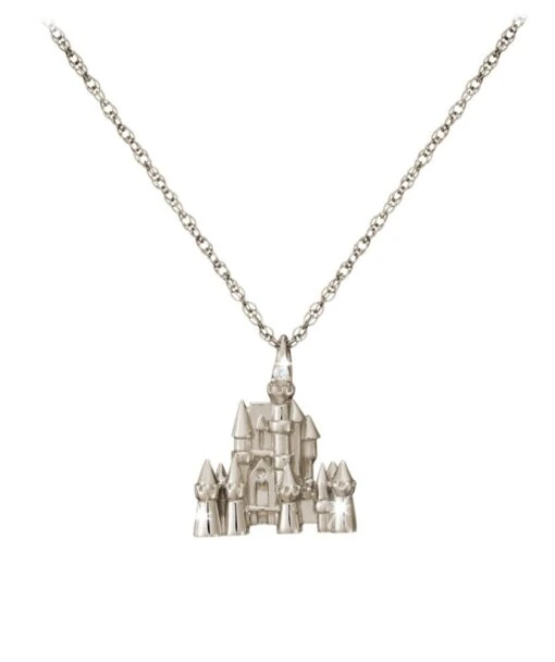Disney Castle Necklace – 18 Karat Gold And Diamond - Image 3