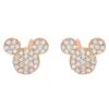 Disney Mickey Mouse Icon Stud Earrings By CRISLU – Rose Gold -Disney 7401057012030