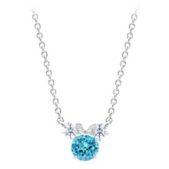 Disney Minnie Mouse Birthstone Necklace For Kids By CRISLU – Platinum