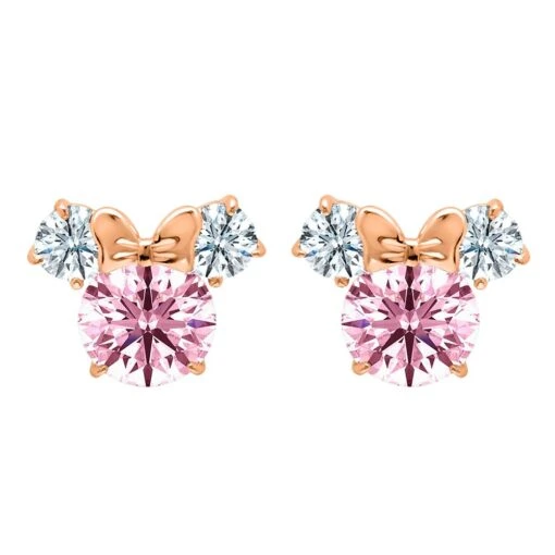 Disney Minnie Mouse Earrings For Kids By CRISLU – Pink - Image 2