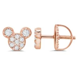 Disney Mickey Mouse Icon Stud Earrings For Kids By CRISLU -Disney 7401057015639 1
