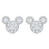 Disney Mickey Mouse Icon Stud Earrings For Kids By CRISLU -Disney 7401057015639